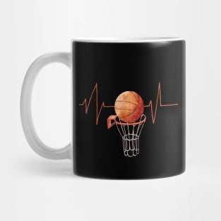 Vintage Basketball Heartbeat Mug